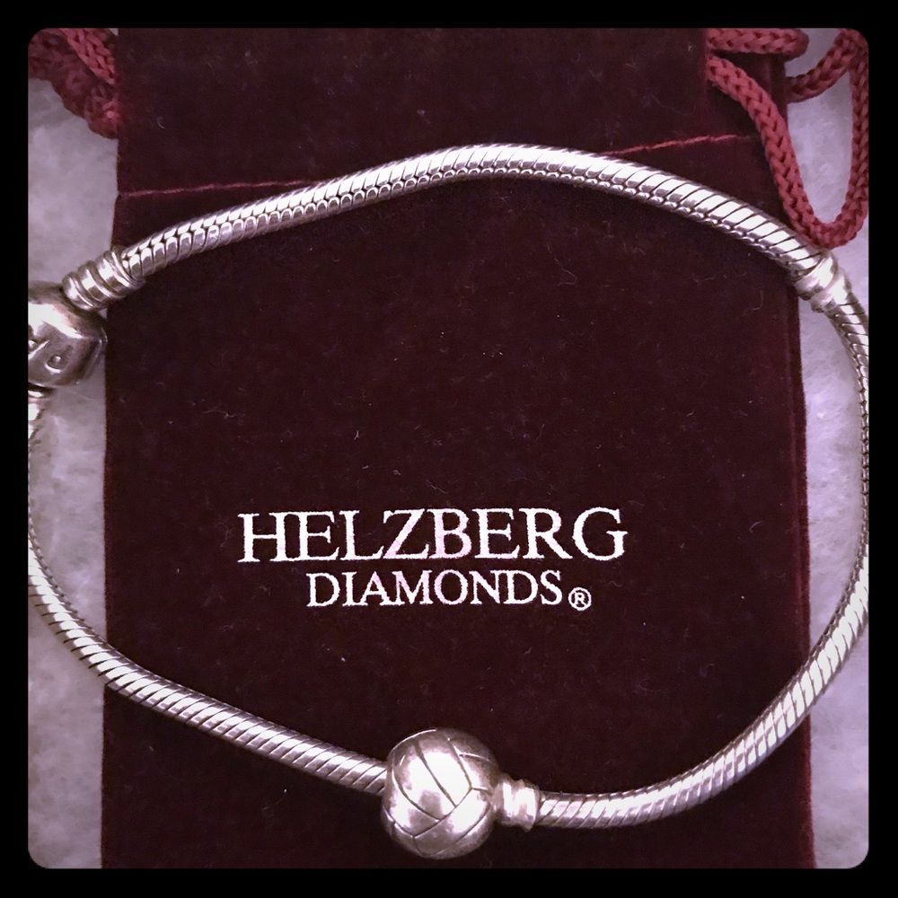 Pandora bracelet with clasp & volleyball charm
